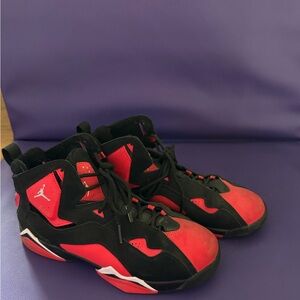 Jordan Red and Black Sneakers High-Top Design